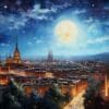 Pintura digital impresionista de Barcelona medieval de fantasía - Imagen 2