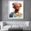 Retrato acuarela mujer africana arte digital descarga - Imagen 5