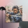 Cuadro Samurái en Batalla - Arte Épico Japonés para Decoración - Imagen 2