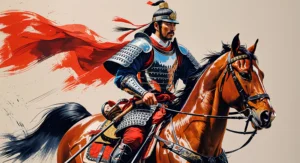 Guerrero Samurai a Caballo – Arte Épico en Alta Resolución