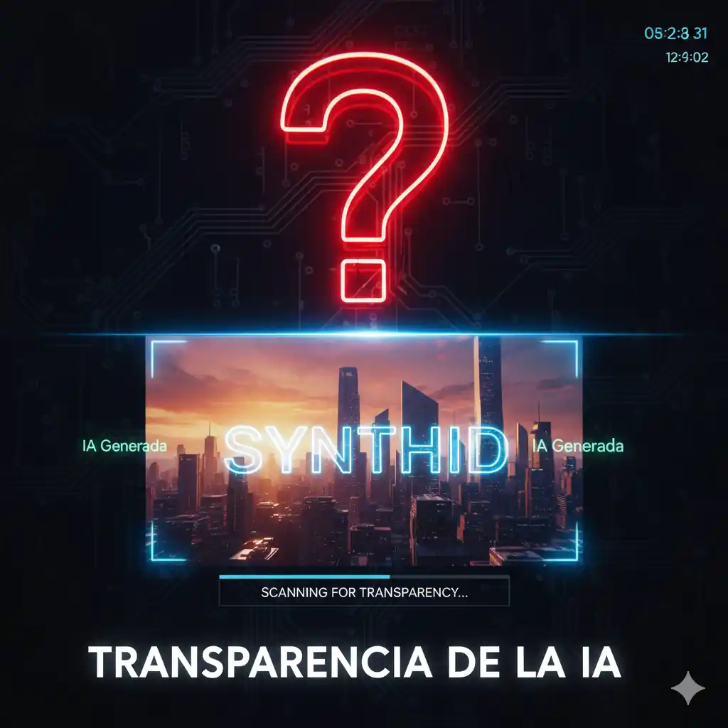 Verificación de la **transparencia IA** con tecnología **SynthID Google** para combatir la desinformación digital.